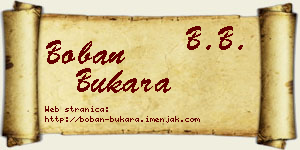 Boban Bukara vizit kartica
